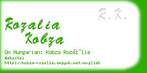 rozalia kobza business card
